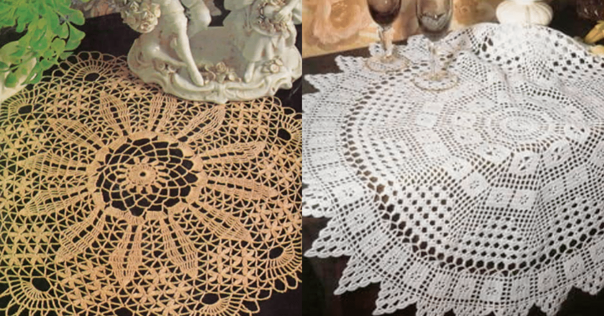 Lindos Centros de Mesa em Crochê para Cozinha com Gráficos