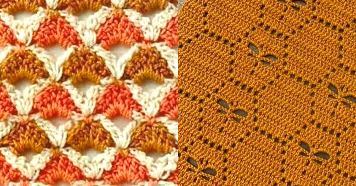 Pontos de Crochê Variados com Amostras e Gráficos Detalhados