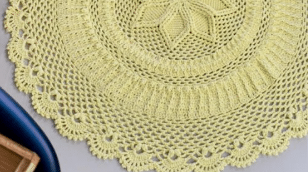 Sousplat de crochê Amarelo Claro: Uma beleza  Única