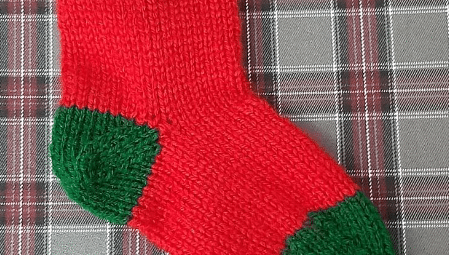 Meia de Natal em tricô: Passo a passo