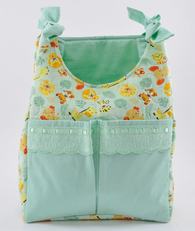 Porta-Fraldas Safári em Patchwork: Organização com Estilo Selvagem