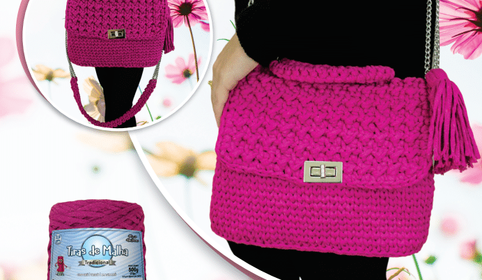 Bolsa de Crochê Rosa: Charme em acessório