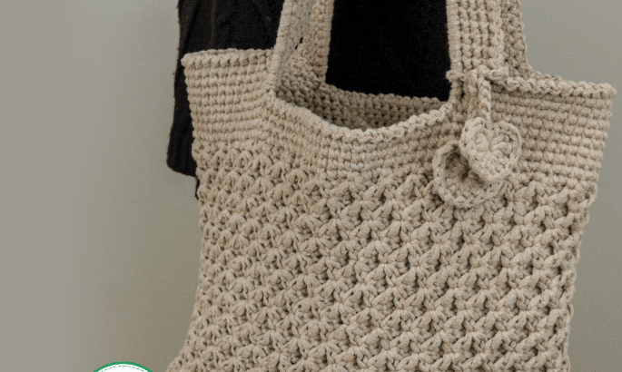 Bolsa de Crochê Cor Nude: Fácil de fazer!