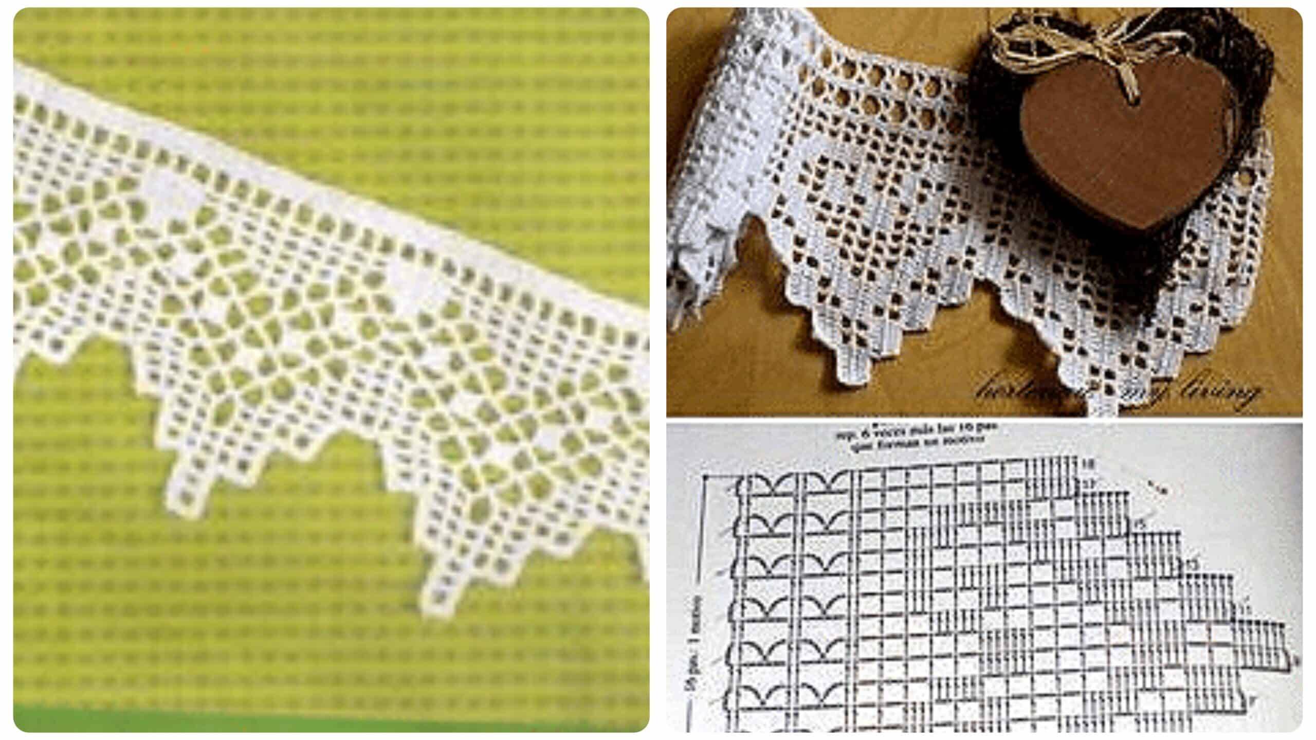 Os Mais Lindos Bicos de Crochê com Gráficos para Copiar