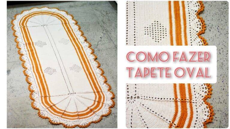 Guia Prático: Como Criar um Charmoso Tapete Oval de Crochê em Tamanho Grande