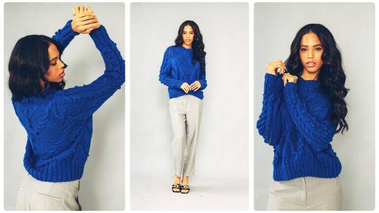 Desvendando o Encanto da Blusa Pipoca de Tricô: Uma Ode ao Clássico Azul Royal e Suas Combinações Excelentes!