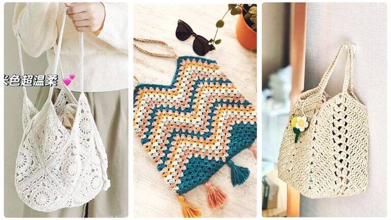 Simples e Lindas: 6 Bolsas de Crochê Com Barbante 6 de Arrasar !