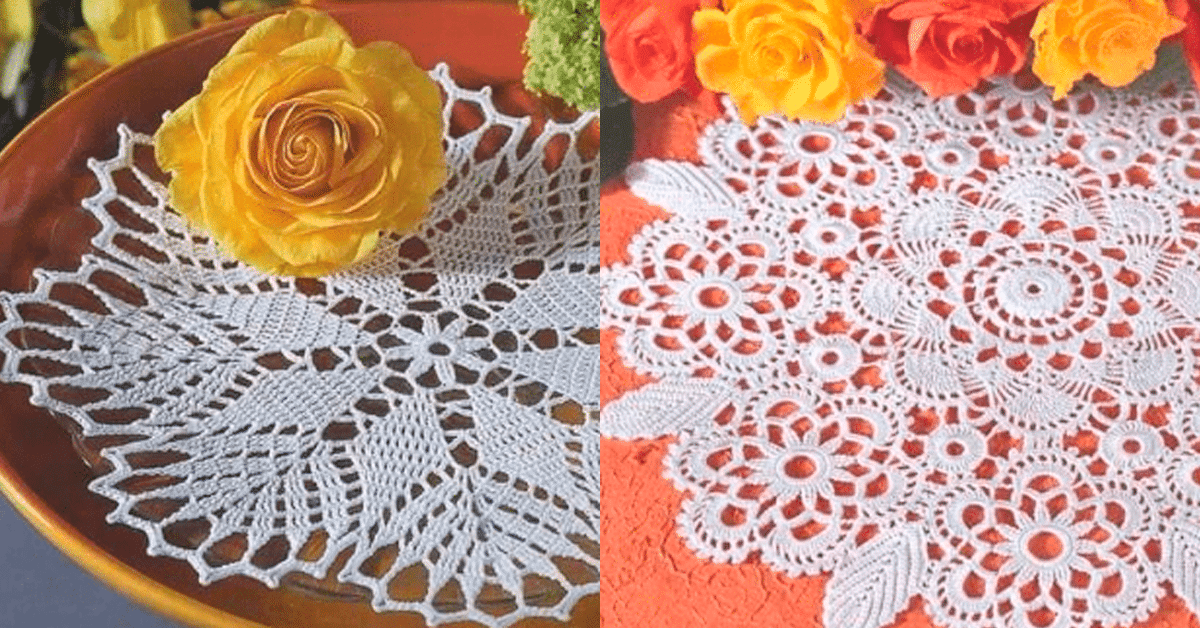 Modelos e Gráficos: Centros de Mesa em Crochê para Vender