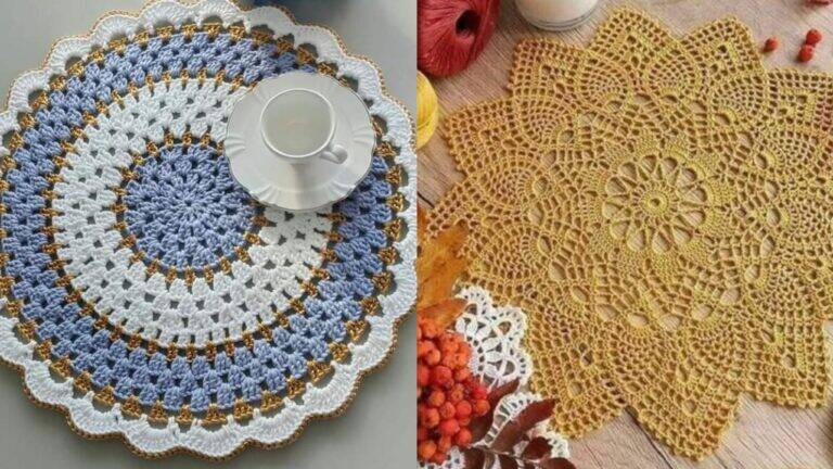 25 Modelos de Sousplat de Crochê para Encantar sua Decoração de Mesa