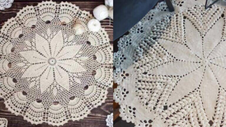A Beleza e Elegância dos Centros de Mesa e Tapetes Redondos em Crochê