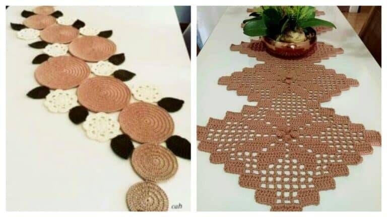 Encante-se Com Lindos Trilhos de Mesa em Crochê fáceis de fazer