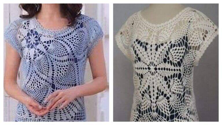 Blusas de Crochê com Ponto Abacaxi: A Delicadeza que Encanta o Look