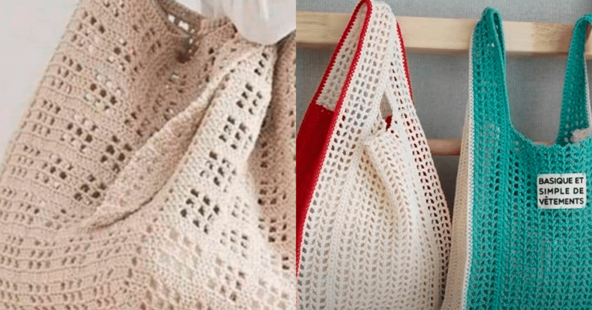 Artesanato 2024: Bolsas de Crochê Simples com Barbante 6