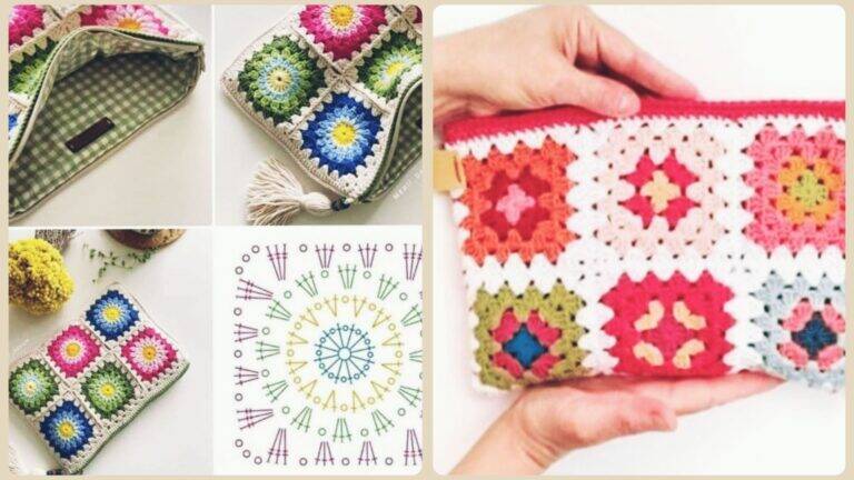 Criatividade em Quadradinhos: 25 Bolsas de Crochê Artesanais Para Todos os Estilo
