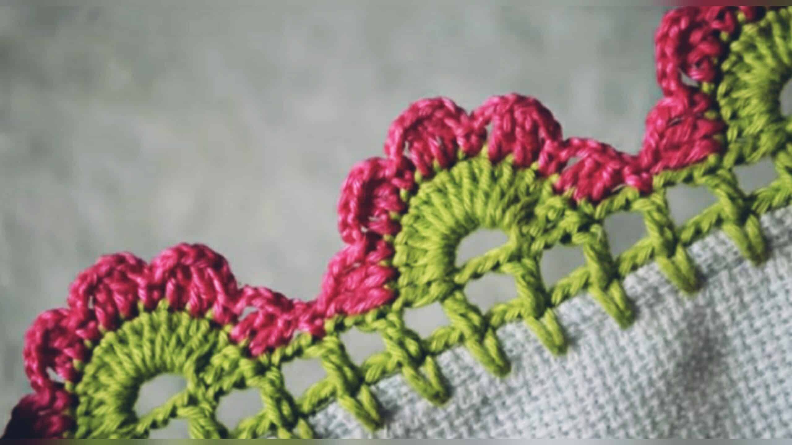 Barrado Fácil de Crochê de Flor Duas Cores : Tutorial para Iniciantes