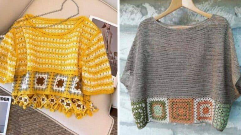 Blusas de Crochê com Quadradinhos da Vovó – Faça Fácil