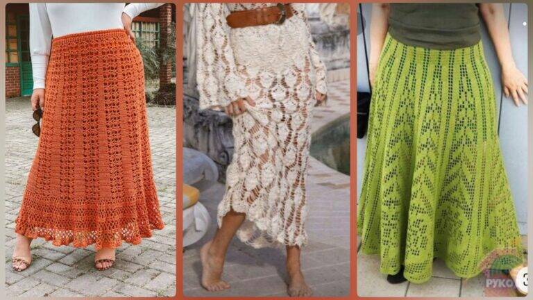 Desvende a Beleza do Crochê: Saias Longas para o Outono – 15 Gráficos e Vídeoaula Exclusiva!