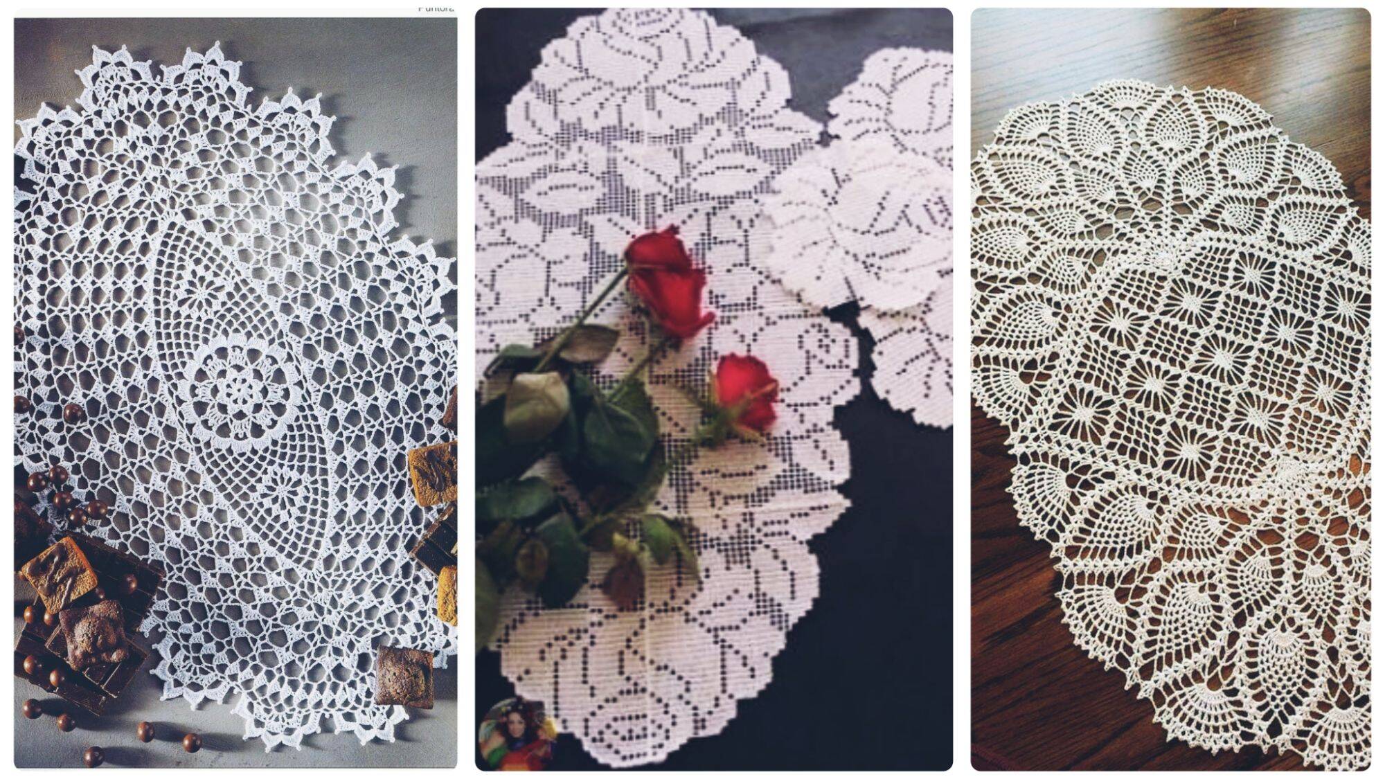 trilho de mesa em croche