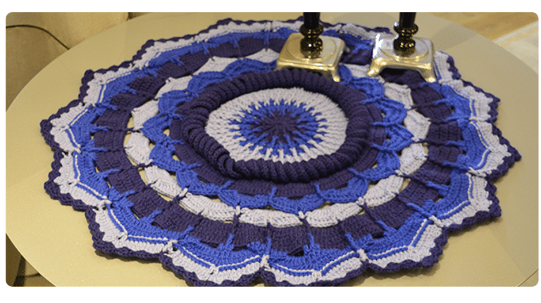 Toalha Lavanda: Delicadeza Artesanal em Crochê para Sua Home Decor!