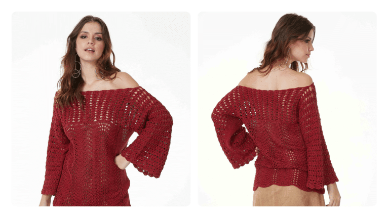 Blusa Marsala: Elegância e Sofisticação em Crochê