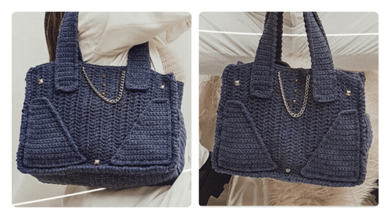 Crochê Moderno: Bolsa Rock Jeans, A Versatilidade do Crochê com Estilo!