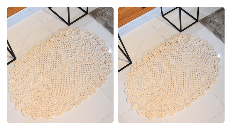 Tapete Oval Natural em Crochê: Beleza e Aconchego para seu Lar