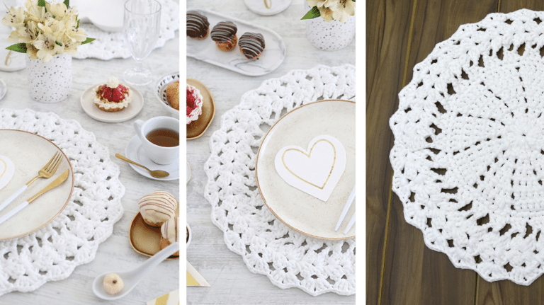 Sousplat Branco de Crochê: Elegância Artesanal na Decoração da Cozinha!
