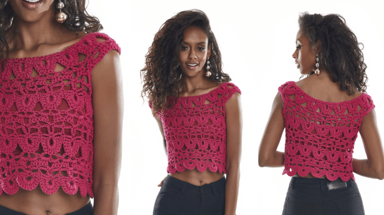 Cropped Pink de Crochê: Charme e Estilo para Arrasar nos Dias Quentes