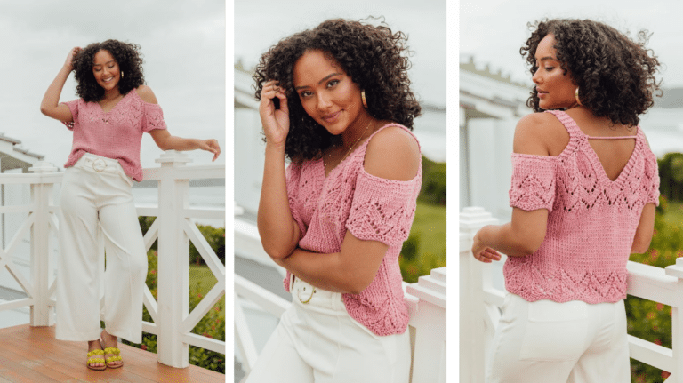 Blusa Rendada de Trico em Cor Quartzo!