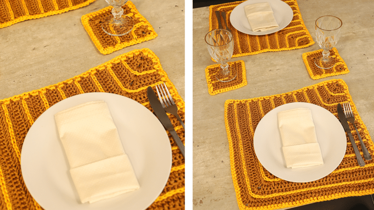Adicione um Toque de Elegância à Sua Mesa com o Jogo Americano Âmbar de Crochê