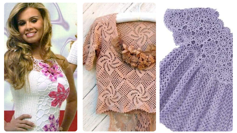 10 Blusas de Crochê com Graficos Detalhados para Você Copiar!