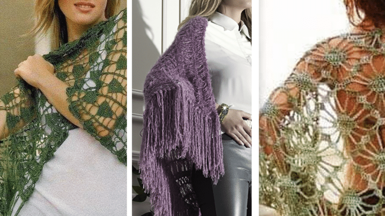 Deslumbre-se com a Elegância e o Aconchego dos Lindos Xales de Crochê Parte III