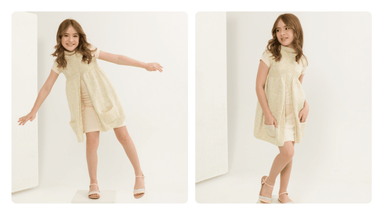Crochê de luxo: Deslumbre com o Estilo Acolhedor do Cobre Legging Candy de Tricô Infantil