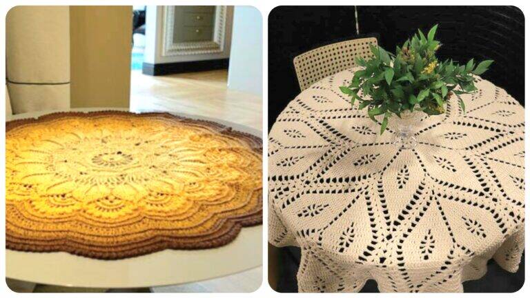 Toalhas Redondas em Crochê: Delicadeza e Elegância em Cada Detalhe