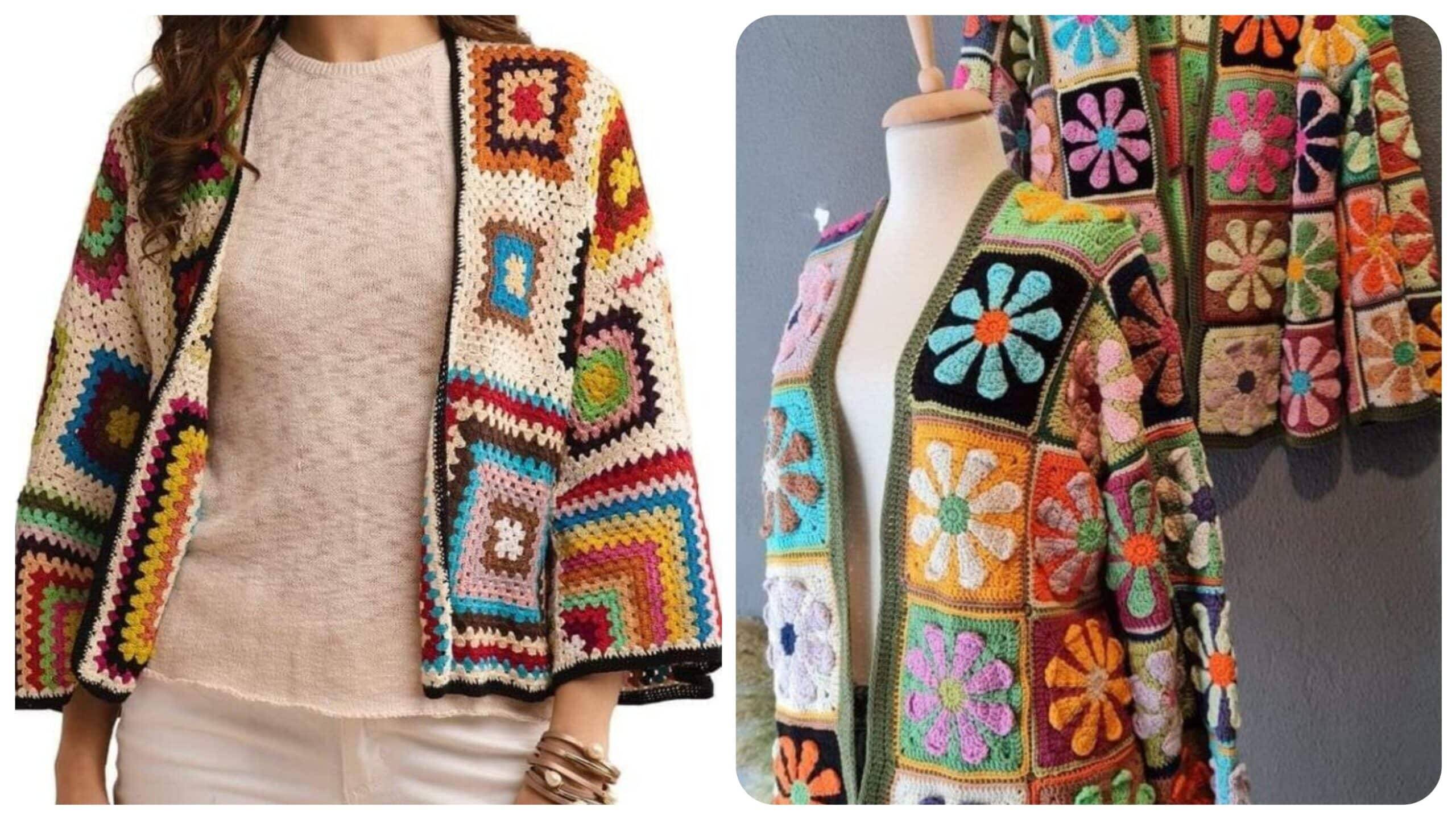 Casacos com Squares de Crochê: Versatilidade e Estilo para Todas as Estações
