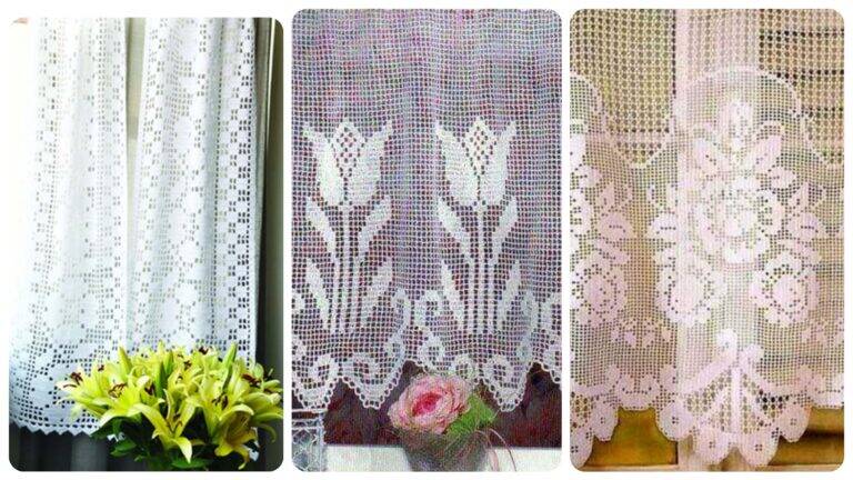 Melhores do Ano: Cortinas de Crochê Filé para uma Decoração Aconchegante