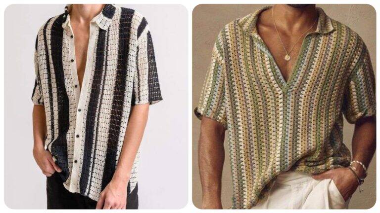 Crochê para Homens: 18 Camisas – Ideias para Te Inspirar