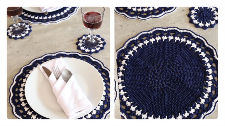 Receita de Sousplat de Crochê: Elegância e Sofisticação no Estilo Navy!
