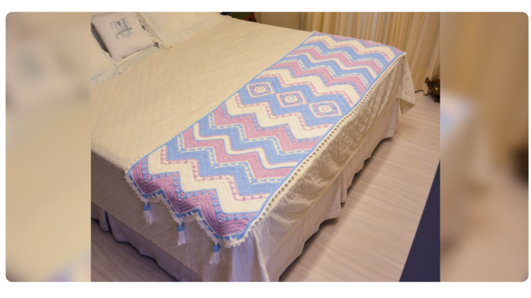 Receita de Manta de Crochê Zig Zag Candy: Conforto e Estilo para os Dias Frescos