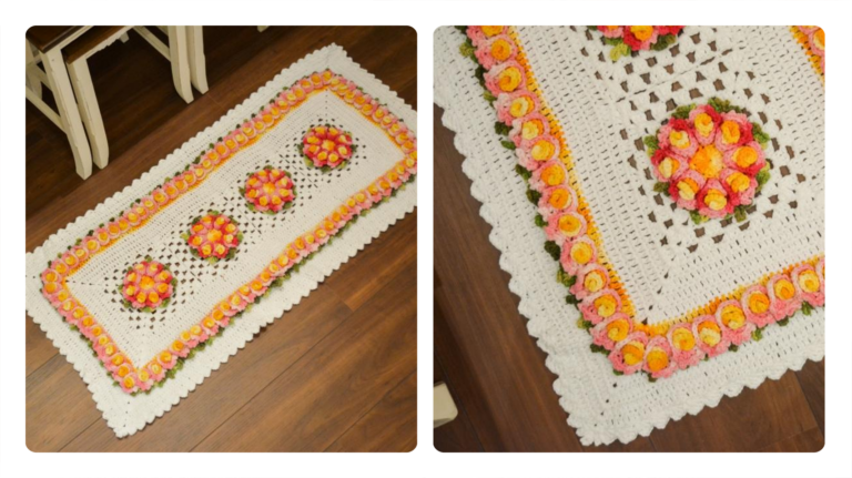 Receita de Tapete de Crochê Rococó: Elegância e Conforto para o Seu Lar!