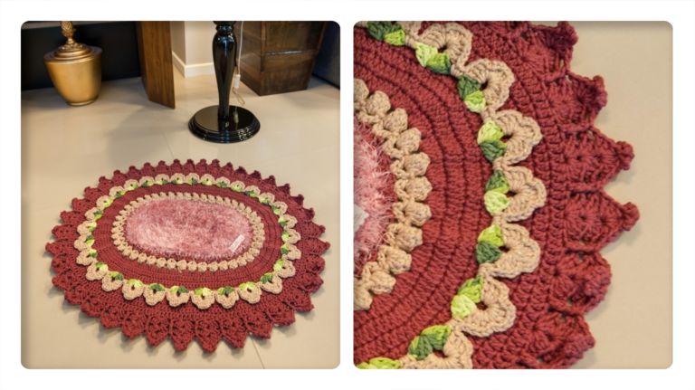 Receita de Tapete de Crochê Oval Bordo: Elegância e Conforto para Seu Lar!