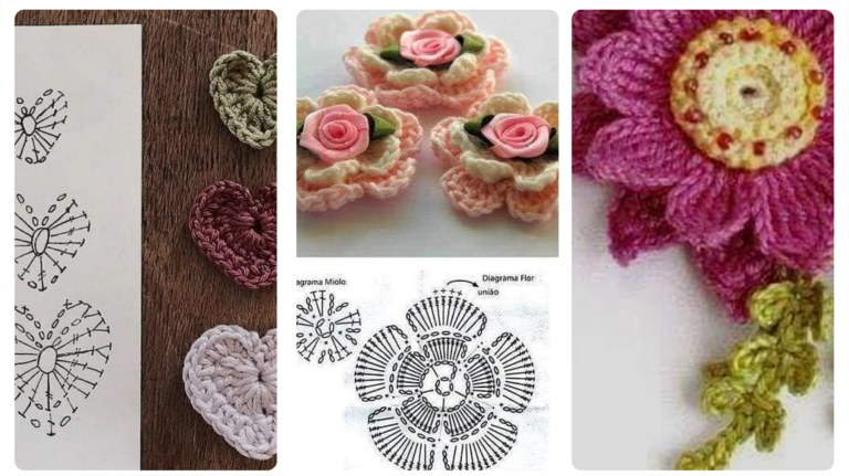 Ideias de Crochê Criativo: Flores para Aplicações Encantadoras!