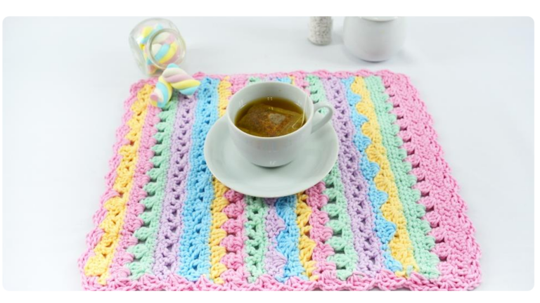 Receita Completa: Jogo Americano de Crochê CANDY