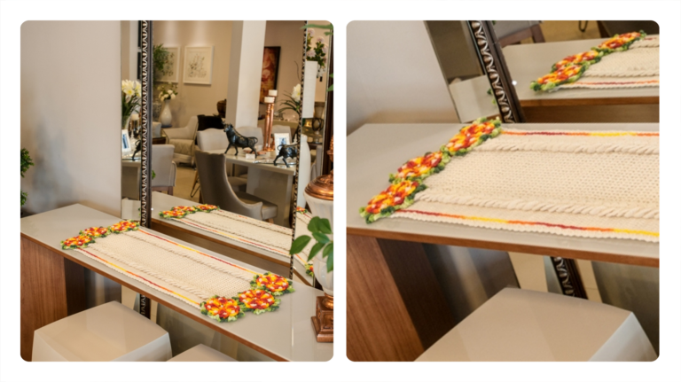 Receita Trilho de Crochê Retangular Tranças Florais: Elegância Artesanal para sua Mesa