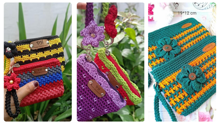 Ideias de Crochê Criativo: Carteiras Lindas de Crochê!