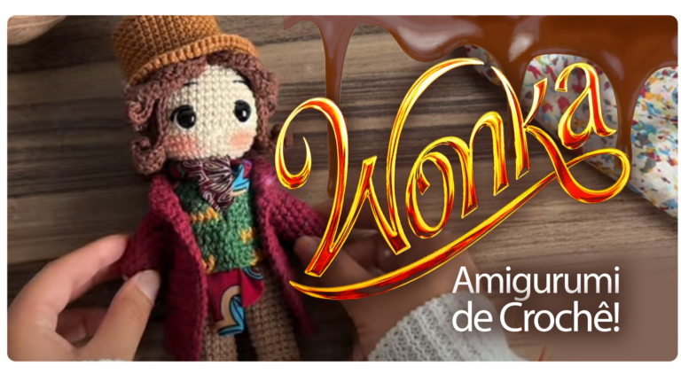 Padrões de Crochê Premium: Amigurumi Willy Wonka do Filme da Fantástica Fabrica de Chocolate de 2023!