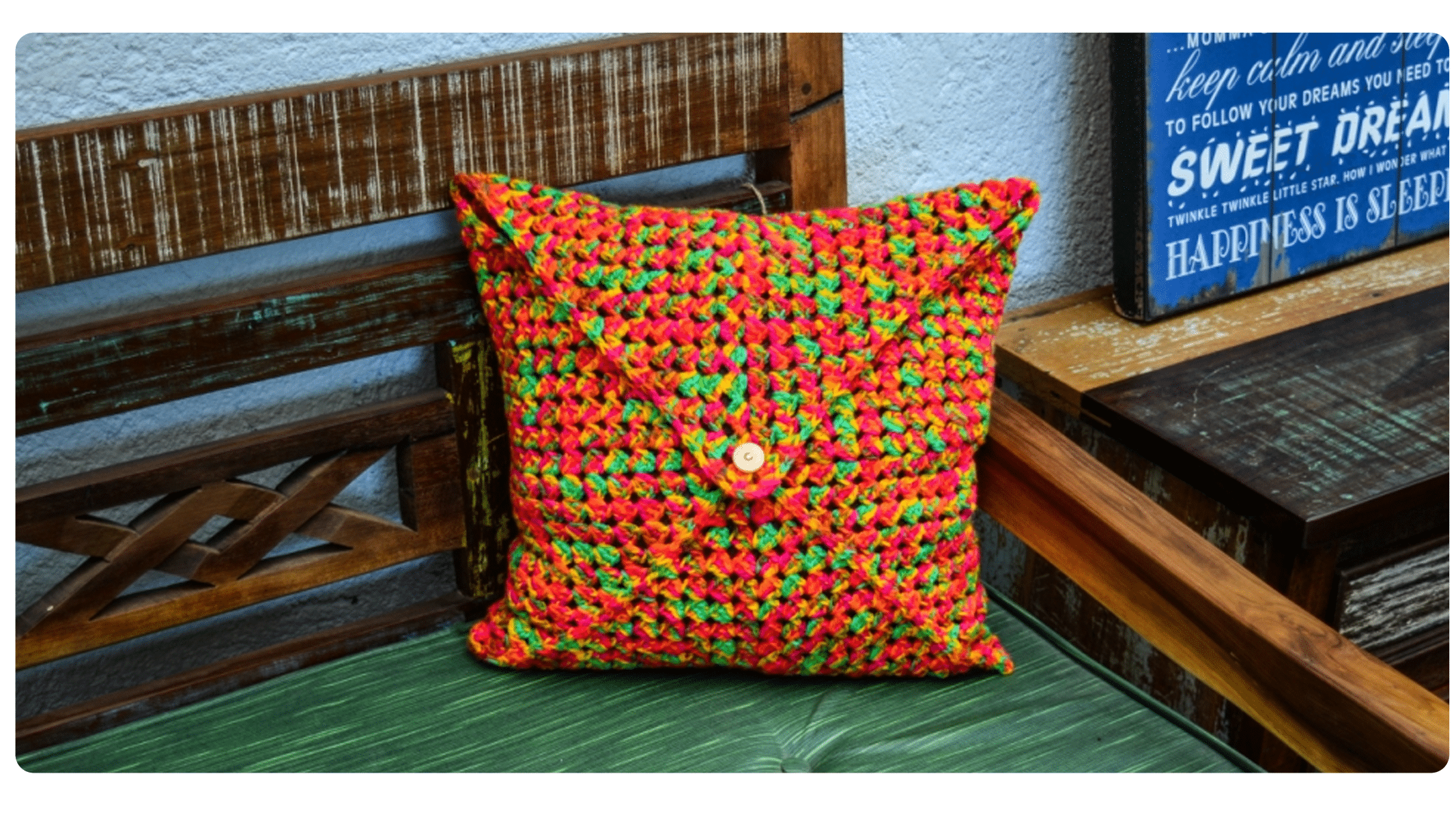 Almofada de Crochê Folia: Conforto e Estilo para sua Casa