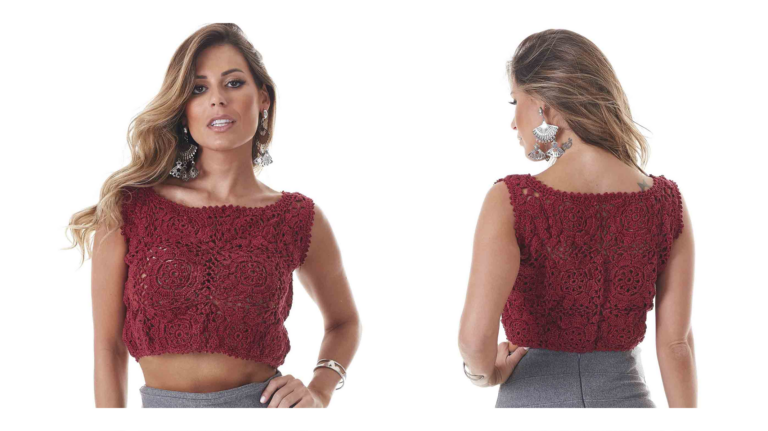 Receita de Cropped de Crochê Fashion Marsala: Estilo e Sofisticação em uma Peça