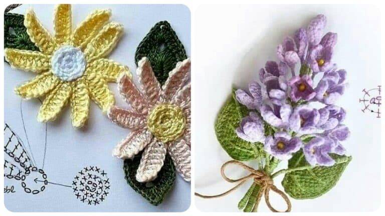 Tecendo a Natureza: Flores e Folhas em Crochê como Expressão Artística