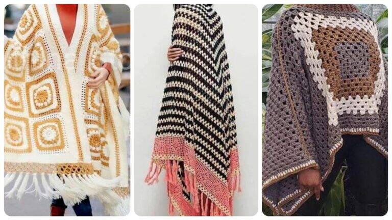 Ponchos de Crochê: Aconchego e Estilo Feitos à Mão para os Dias de Inverno